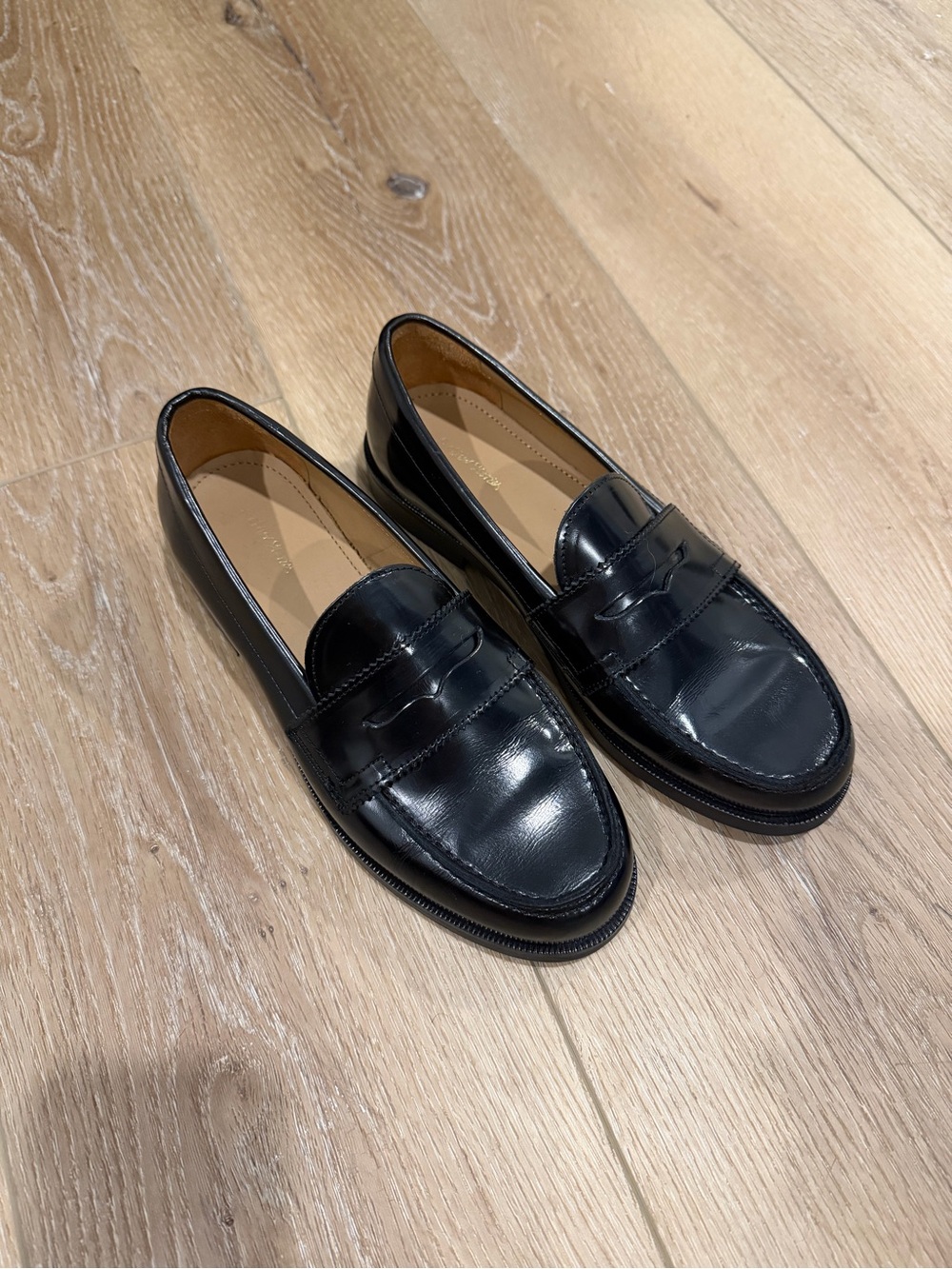 &OtherStories Black Leather Penny Loafers